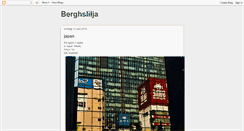 Desktop Screenshot of berghslilja.blogspot.com