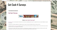 Desktop Screenshot of getcash4surveysonline.blogspot.com