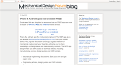 Desktop Screenshot of mechanicaldesignforum.blogspot.com