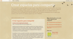 Desktop Screenshot of crearespaciosparacompartir.blogspot.com