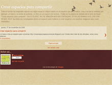 Tablet Screenshot of crearespaciosparacompartir.blogspot.com