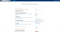 Desktop Screenshot of cienciasnaturales.blogspot.com