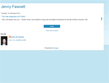 Tablet Screenshot of jennyfawcett.blogspot.com