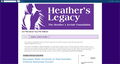 Desktop Screenshot of heathersvoicefoundation.blogspot.com