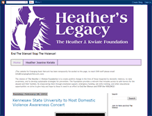 Tablet Screenshot of heathersvoicefoundation.blogspot.com