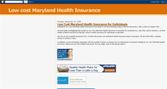 Desktop Screenshot of lowcostmarylandhealthinsurance.blogspot.com