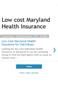 Mobile Screenshot of lowcostmarylandhealthinsurance.blogspot.com