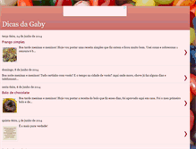 Tablet Screenshot of dicasdagaby.blogspot.com