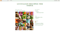 Desktop Screenshot of lucullianrecipes.blogspot.com