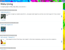 Tablet Screenshot of nishuliving.blogspot.com
