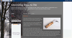 Desktop Screenshot of interestingwaystodie.blogspot.com