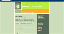 Desktop Screenshot of imitation-of-imitation.blogspot.com