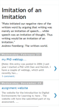 Mobile Screenshot of imitation-of-imitation.blogspot.com