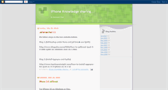 Desktop Screenshot of iphoneknowledge.blogspot.com