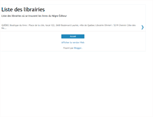 Tablet Screenshot of listedeslibrairies.blogspot.com
