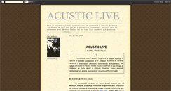 Desktop Screenshot of acusticlive.blogspot.com