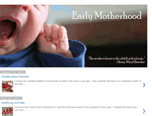 Tablet Screenshot of earlymotherhood.blogspot.com