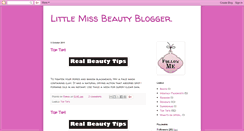 Desktop Screenshot of littlemissbeautyblogger.blogspot.com