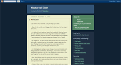 Desktop Screenshot of nightsloth.blogspot.com