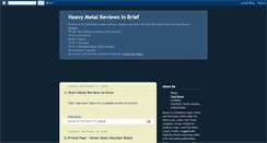 Desktop Screenshot of heavymetalreviews.blogspot.com