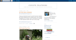 Desktop Screenshot of coyotefeathers.blogspot.com