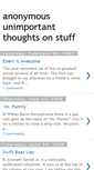 Mobile Screenshot of anonymousunimportantthoughtsonstuff.blogspot.com