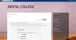 Desktop Screenshot of dentalcolleges.blogspot.com