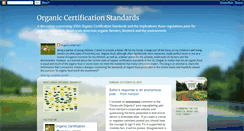 Desktop Screenshot of organiccertificationstandards.blogspot.com