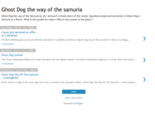 Tablet Screenshot of ghostdogwayofthesamurai.blogspot.com