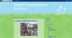 Desktop Screenshot of animaloverpopulationsolutions.blogspot.com