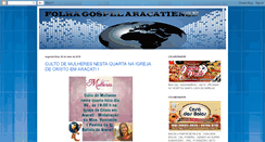 Desktop Screenshot of folhagospelaracatiense.blogspot.com