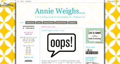 Desktop Screenshot of annieweighsblog.blogspot.com