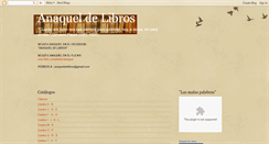 Desktop Screenshot of anaqueldelibros.blogspot.com