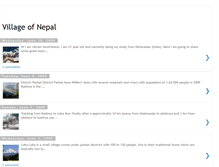 Tablet Screenshot of nepalsvillage.blogspot.com