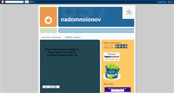 Desktop Screenshot of ionov-nadomnoionov.blogspot.com