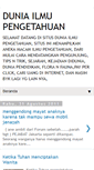 Mobile Screenshot of duniailmu-pengetahuan.blogspot.com