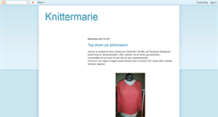 Desktop Screenshot of knittermarie.blogspot.com