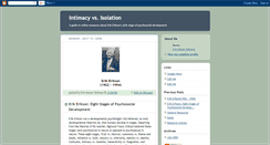 Desktop Screenshot of intimacyvsisolation.blogspot.com