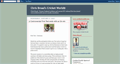 Desktop Screenshot of chrisbroadscricketworld.blogspot.com