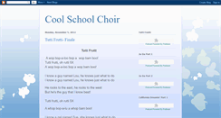 Desktop Screenshot of coolschoolchoir.blogspot.com