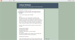 Desktop Screenshot of linksysdatabase.blogspot.com