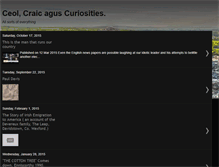 Tablet Screenshot of ceolcraicaguscuriosities.blogspot.com