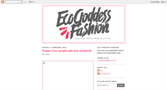 Desktop Screenshot of ecogoddessfashion.blogspot.com