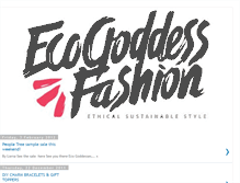 Tablet Screenshot of ecogoddessfashion.blogspot.com