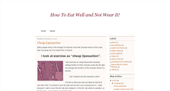 Desktop Screenshot of howtoeatwellandnotwearit.blogspot.com