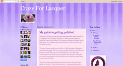 Desktop Screenshot of crazyforlacquer.blogspot.com