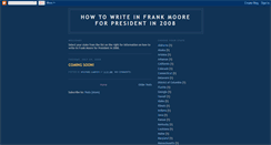 Desktop Screenshot of frankmoorewritein2008.blogspot.com