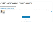 Tablet Screenshot of curso-gestion-del-conocimiento.blogspot.com
