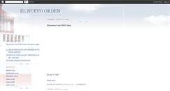 Desktop Screenshot of nuevo-orden.blogspot.com