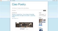 Desktop Screenshot of ciaopoetry.blogspot.com